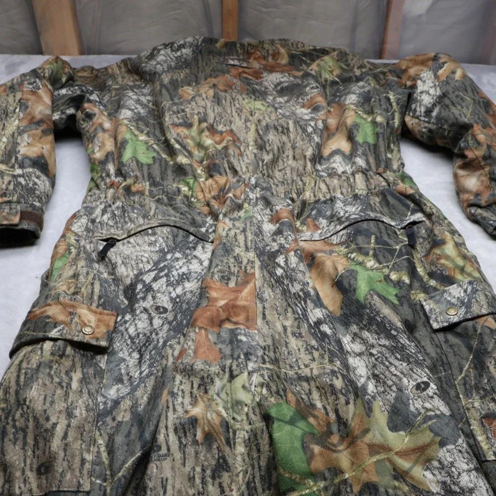 Cabelas Coverall Men XXL Tall Mossy Oak Break-Up Camo Insulated Waterproof 44x33